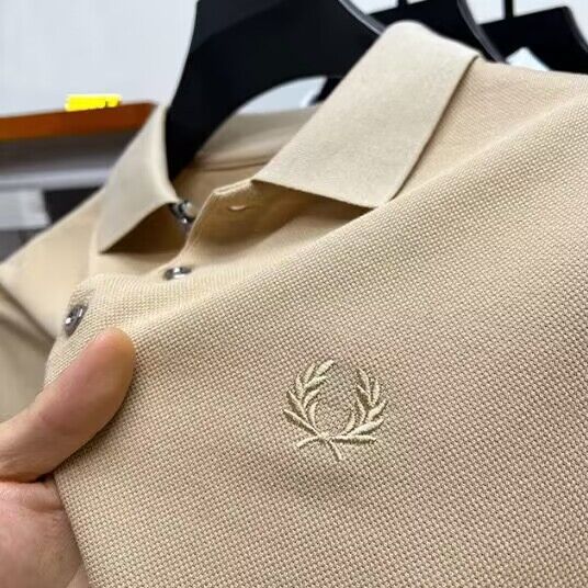 Men's Premium Polo Shirt - Business Casual Embroidered Tee Khaki Men's Polo Shirts