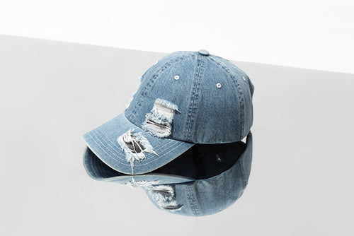 Unisex Distressed Denim Baseball Cap - Vintage Washed Trucker Hat Unisex Hats