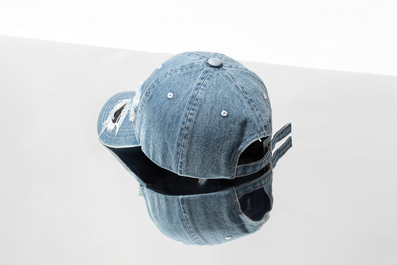 Unisex Distressed Denim Baseball Cap - Vintage Washed Trucker Hat Unisex Hats