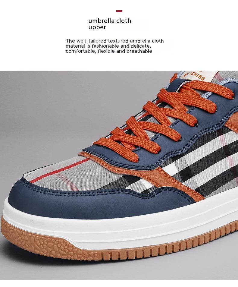 Men's Breathable Platform Sneakers - Color Block Casual All-Season Shoes 0