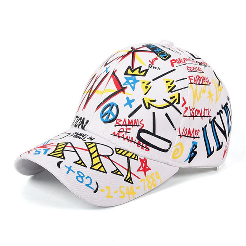 Unisex 'WHAT' Graffiti Baseball Cap - Hip Hop Snapback Hat WKC One size fits all Unisex Hats