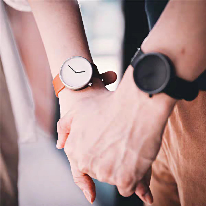 Unisex Minimalist Quartz Watch - Waterproof PU Strap Watch Unisex Watches