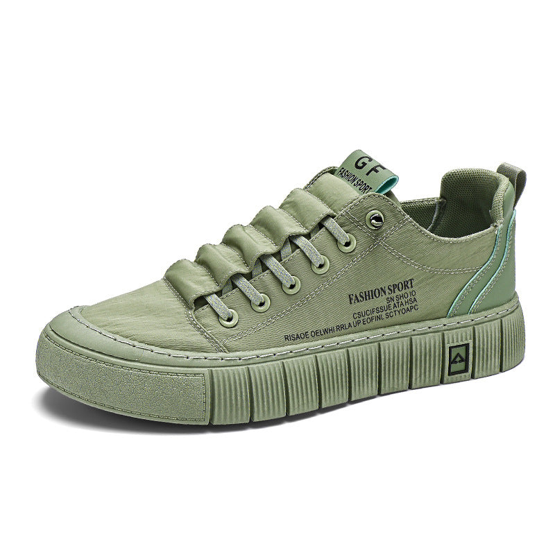 Men's Breathable Slip-On Sneakers - Casual Low-Top Summer Shoes Green Men's Footwear - Sneakers & Casual Shoes