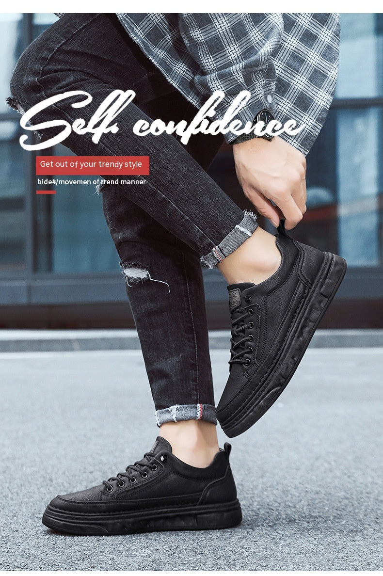 Men's Breathable Slip-On Sneakers - Soft Sole Skateboard Casual Shoes 0