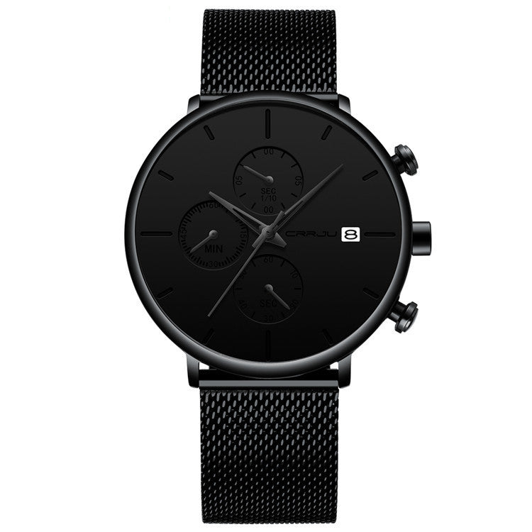 Men's Multi-Eye Quartz Watch - Japanese Movement Casual Watch Black needle Men's Watches