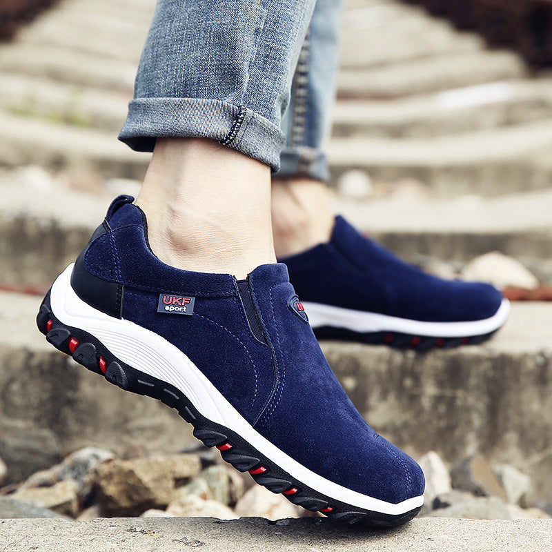 Men's Premium Suede Slip-On Shoes - Outdoor Casual Loafers Men