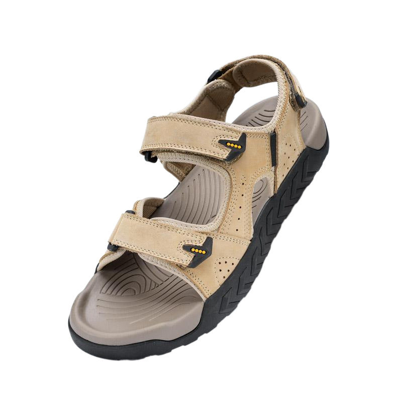 Men's Leather Sport Sandals - Breathable Outdoor Beach Sandals Men's Sandals
