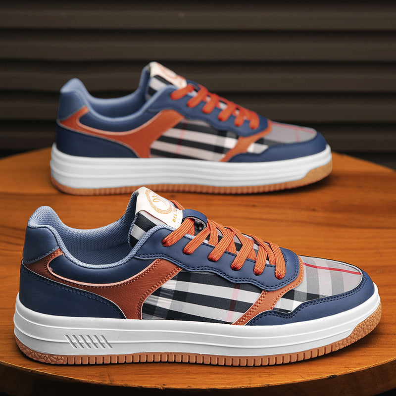 Men's Breathable Platform Sneakers - Color Block Casual All-Season Shoes Ma Xiaolan 0