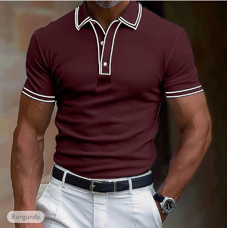 Men's Modal Polo Shirt - Business Casual Lapel Tee Men's Polo Shirts