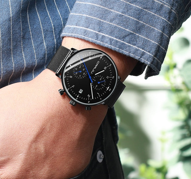 Men's Chronograph Sport Watch - Multi-Function Stainless Steel Watch Men's Watches