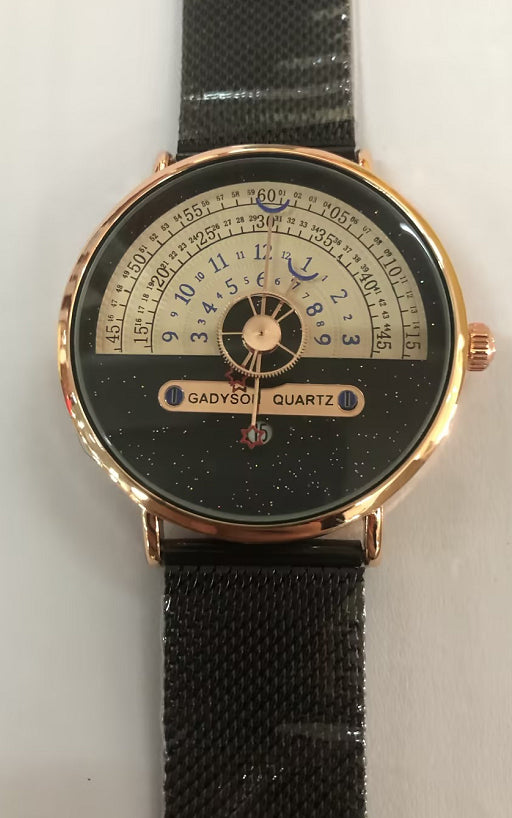 Men's Sport Quartz Watch - 40mm Dual Display Waterproof Watch Gold Men's Watches