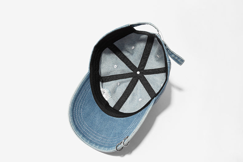 Unisex Distressed Denim Baseball Cap - Vintage Washed Trucker Hat Unisex Hats