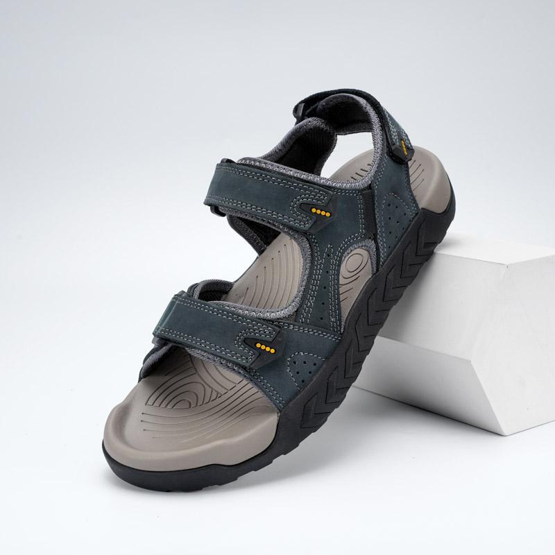 Men's Leather Sport Sandals - Breathable Outdoor Beach Sandals Men's Sandals