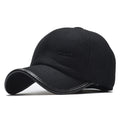 Men's Cotton Baseball Cap - Adjustable Snapback Trucker Hat Black Men's Hats