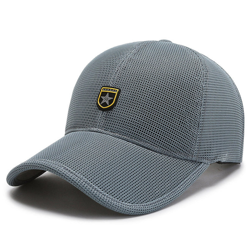 Unisex Mesh Baseball Cap - Breathable Trucker Hat Grey Adjustable opening Unisex Hats