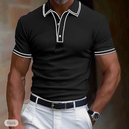 Men's Modal Polo Shirt - Business Casual Lapel Tee Men's Polo Shirts