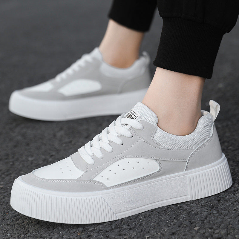 Men's Platform Sneakers - Low-Top Color Block Casual Streetwear Shoes 0