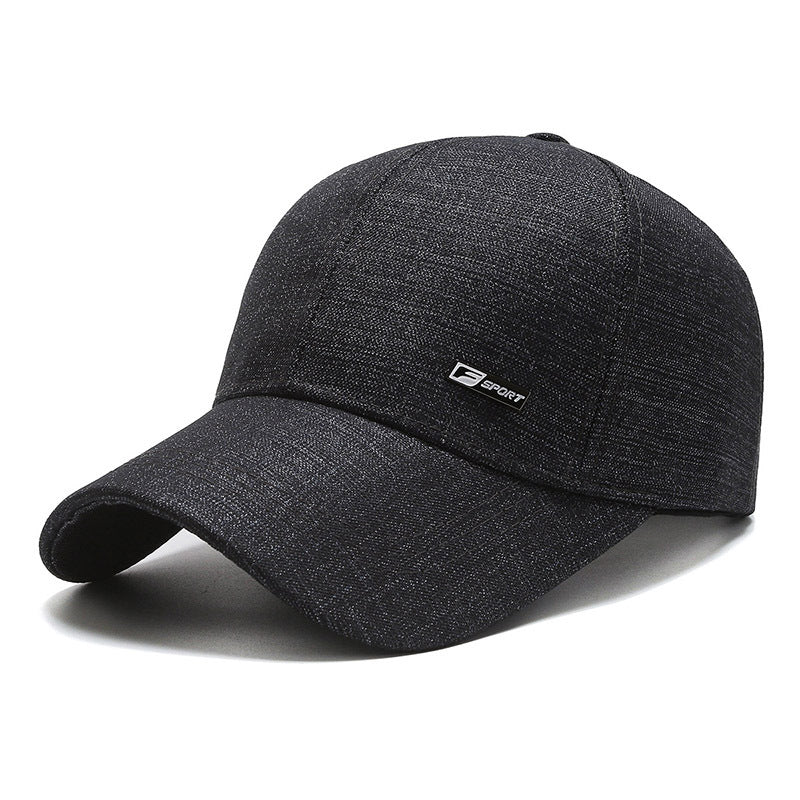 Men's Cotton Baseball Cap - Wide Brim Casual Hat Dark Grey 55or60CM Men's Hats