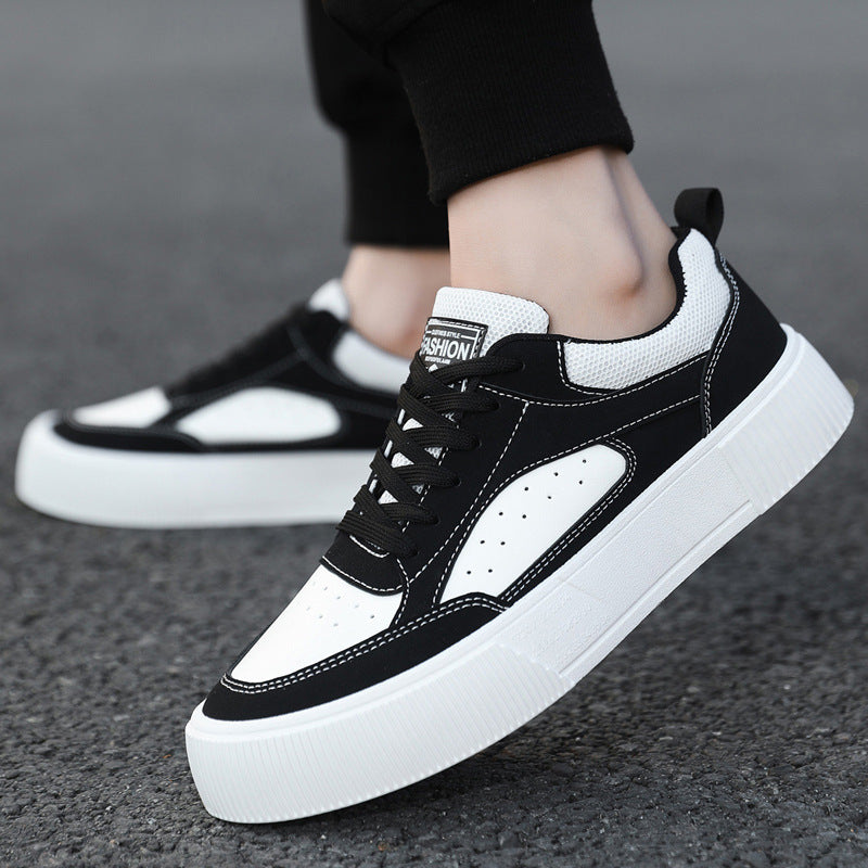 Men's Platform Sneakers - Low-Top Color Block Casual Streetwear Shoes 0