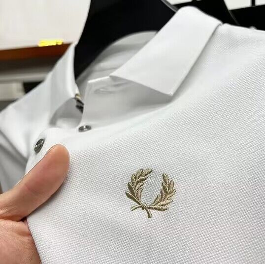 Men's Premium Polo Shirt - Business Casual Embroidered Tee White Men's Polo Shirts