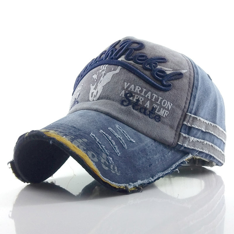 Unisex Denim Baseball Cap - Retro Streetwear Hat Blue Unisex Hats