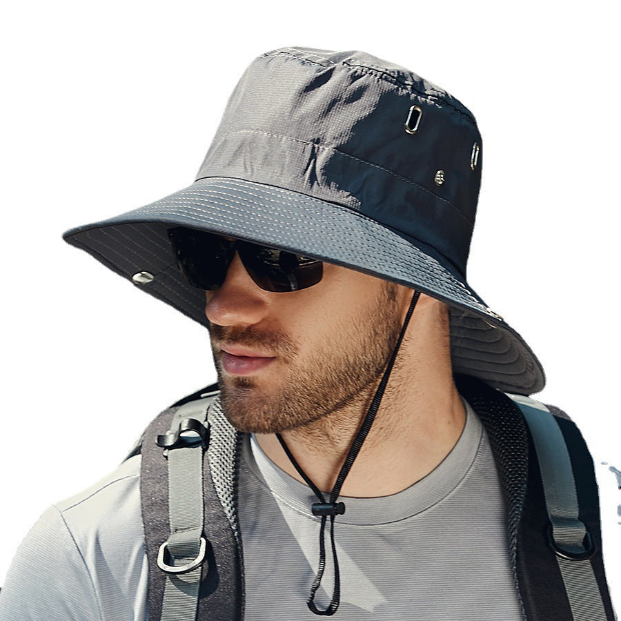 Men's Wide Brim Sun Hat - Breathable Summer Bucket Hat Men's Hats